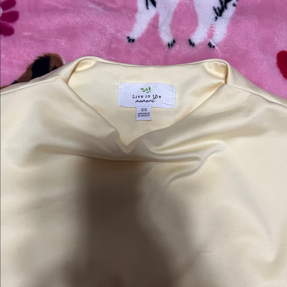 Elegant light yellow Women's Top - Picture 2 of 2